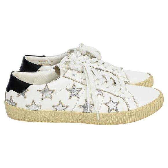 Saint Laurent Court Classic SL/06 Sneakers in White Leather